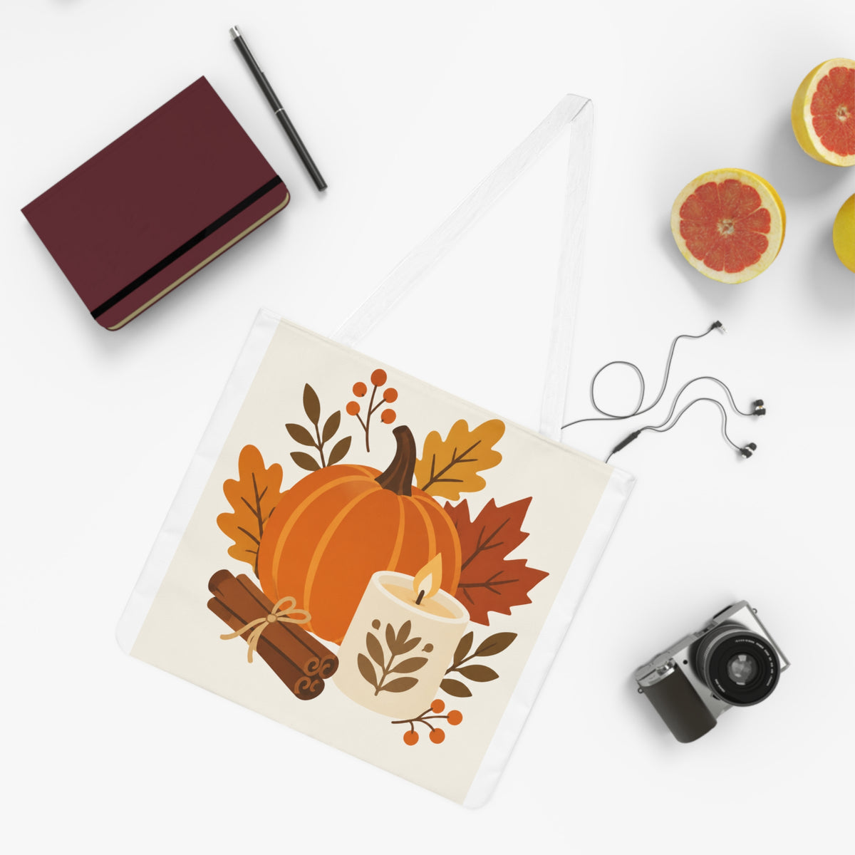 Autumn Pumpkin Candle Tote