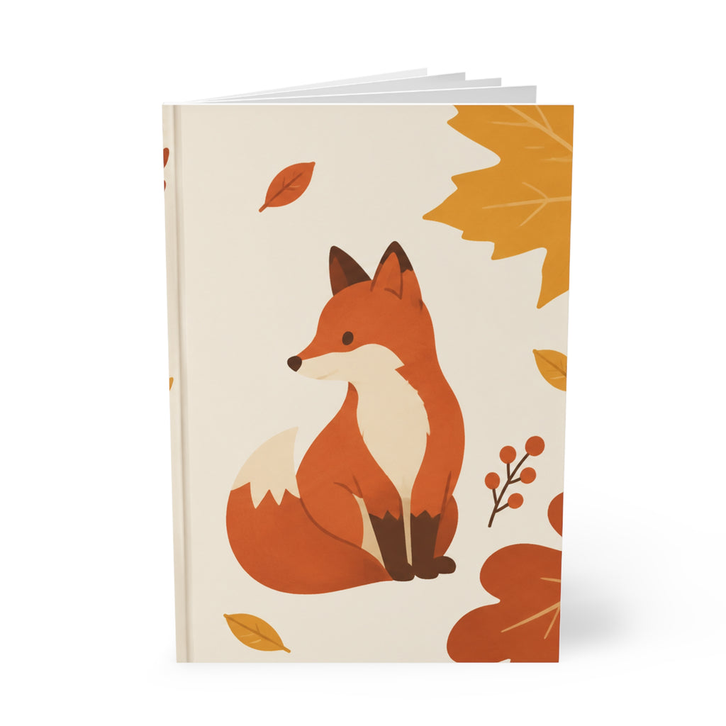 Autumn Fox & Hedgehog A5 Notebook