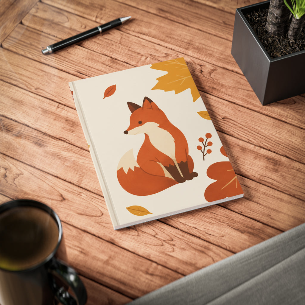 Autumn Fox & Hedgehog A5 Notebook