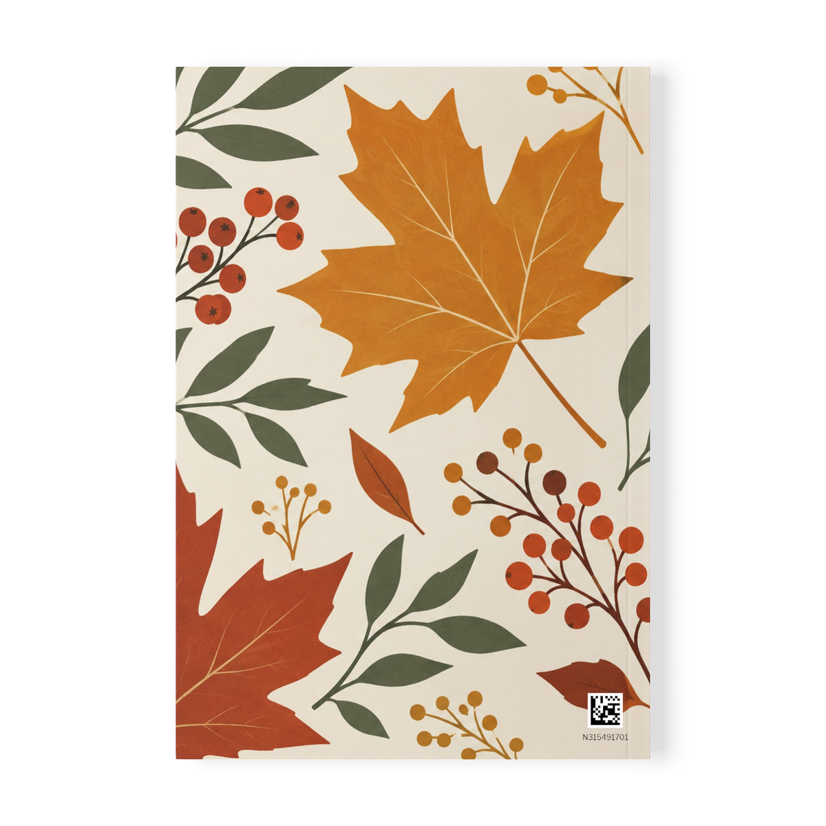 Autumn Leaves A5 Notebook — Fall Floral Journal