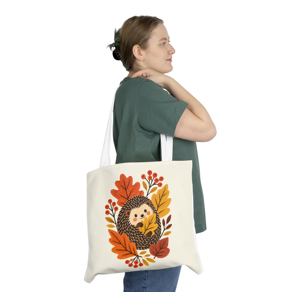 Autumn Hedgehog Shoulder Tote